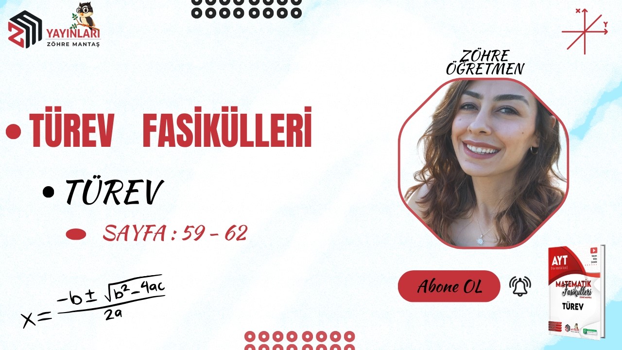 YKS-AYT 2025 - 2026  I  Türev Fasikülü (SYF 59-62)