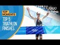 The Most Incredible Triathlon Finishes at the Olympic Games | Top Moments