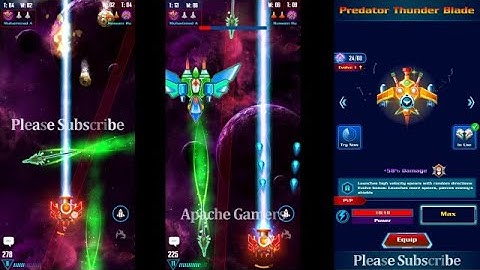 Galaxy Attack: Alien Shooter | Predator Thunder Blade Pvp Attack Review | By Apache Gamers