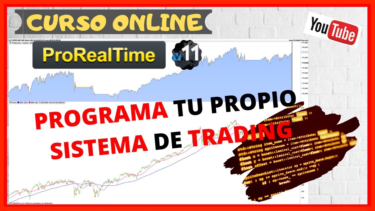 ✅ [CURSO PROREALTIME] ¿Cómo PROGRAMAR tu propio SISTEMA de TRADING? - Cruce de Medias - Tutorial09