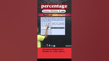percentage || Best approach || Maths by Randhir sir || #railway #ssc #shortvideo #viral