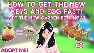 HOW TO GET 8X KEYS AND GARDEN PETS IN ADOPT ME!🌸🌷 New Garden Hop Obby Update!!😱  #adoptme