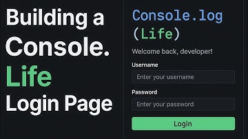 "Console.log Life - Clean & Responsive Login Page | HTML & CSS Only "