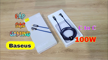 Cáp sạc C to C 100W Baseus | Cáp sạc gaming