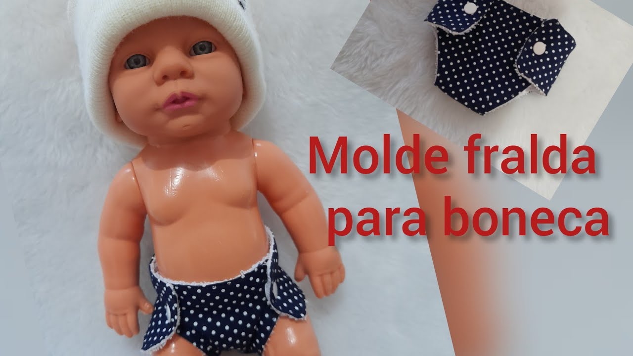 #Passo a passo, molde de  fralda para boneca