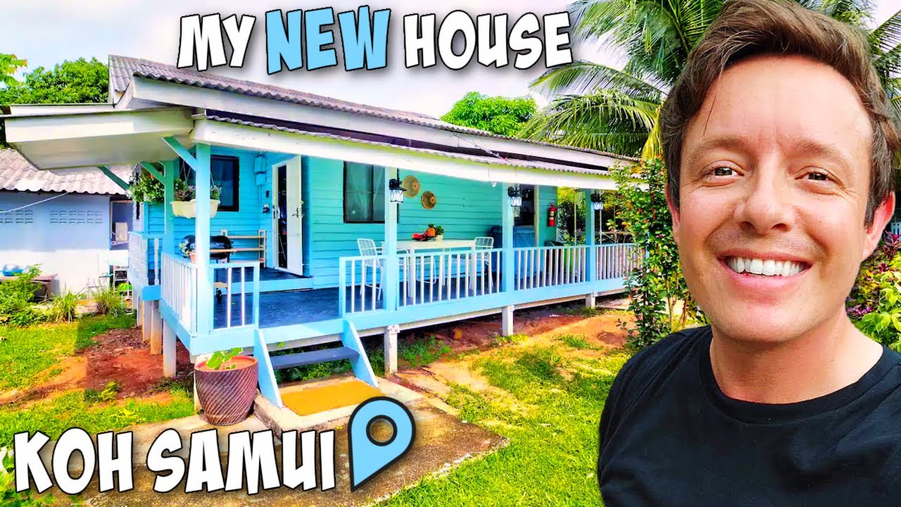 I Moved into a Tiny Thai Blue House on Koh Samui 🌴