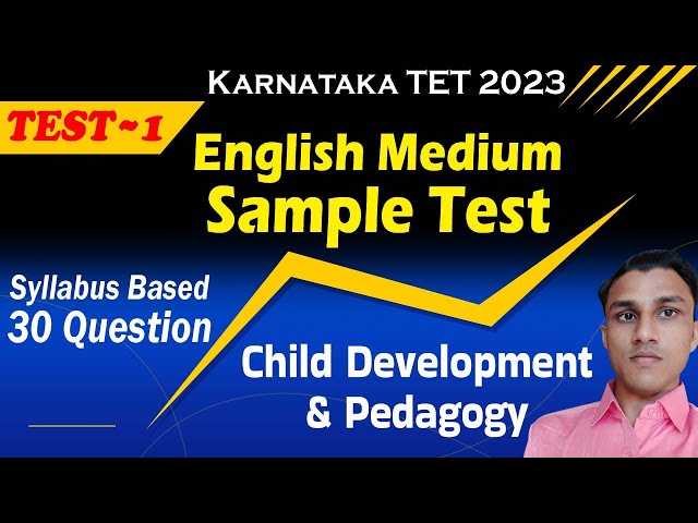 Karnataka TET English Medium Mock Test, Psychology Sample Test~1 for Paper I & II #kartet2023