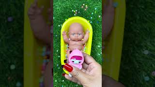 Satisfying Video l How to Make Rainbow Bathtubs into Mixing Slime with Glitter Pool Cutting ASMR