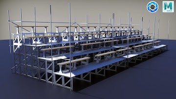 Maya 2017 tutorial : How to model Bleachers