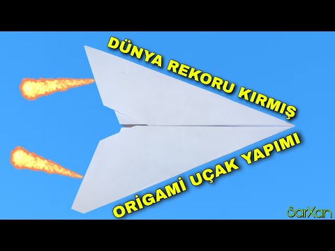 Dünya Rekoru Kırmış Kağıttan Uçak Yapımı | Origami Uçak Yapımı