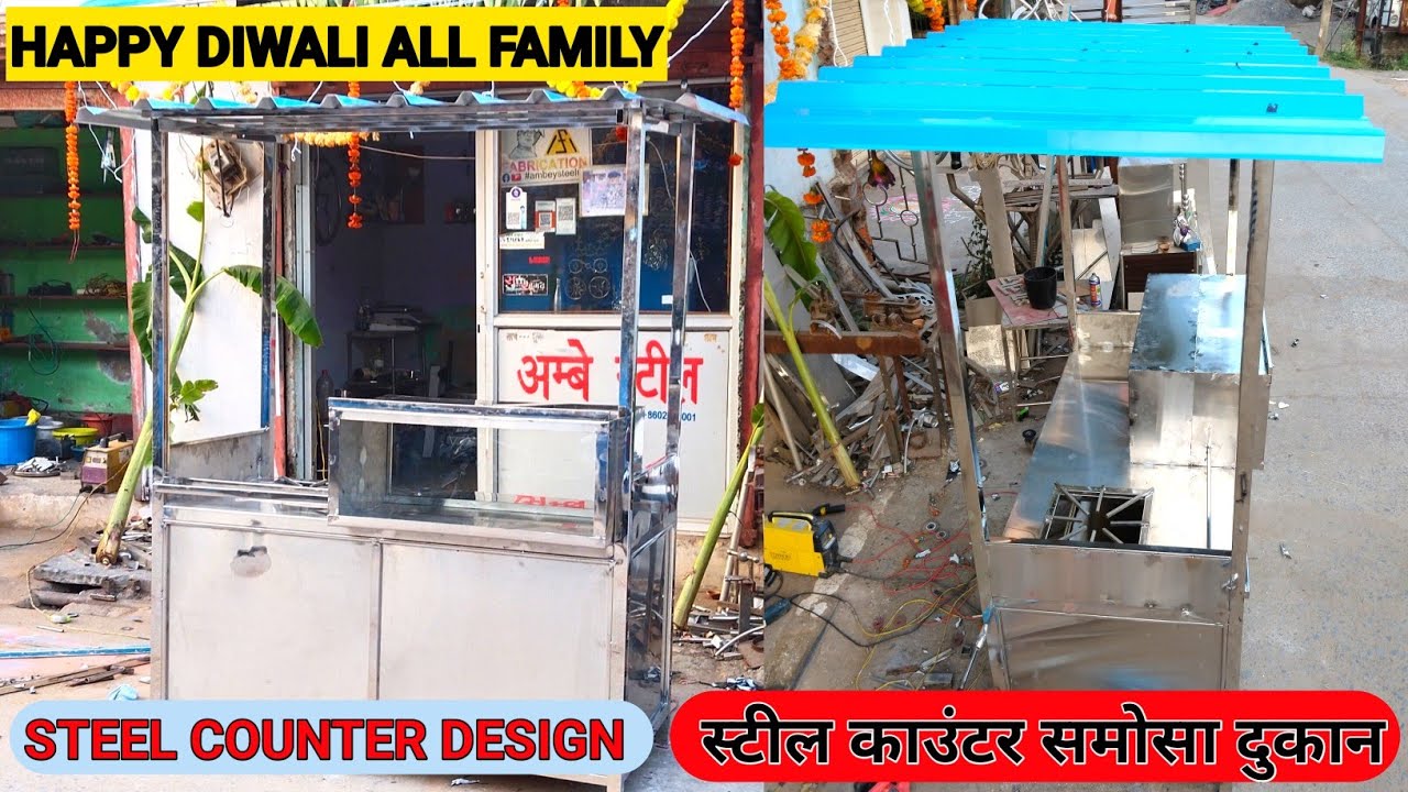 steel counter design || ss nashta counter | fast food card design || food counter |  ss thela
