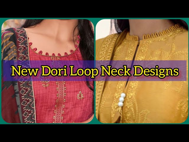Neck Design with Dori Loops Unique Neck Design with Dori Loops | Latest Neck  Design for Kurti/Suit | | Kurti neck designs, Cotton kurti designs, Neck  designs