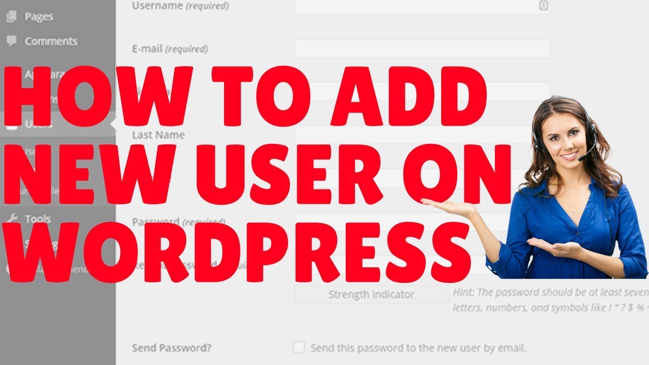 How to add new user on wordpress | How to Create a New Admin in ...