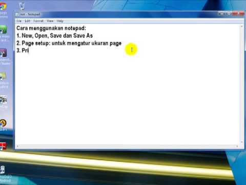 Cara mengatur font, page, print notepad