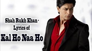 Kal Ho Na Hoo - Shah Rukh Khan (with English translation) chords