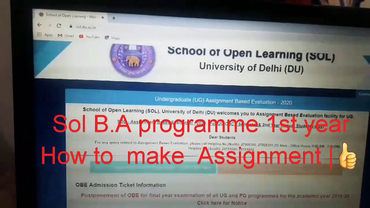 ba programme assignment