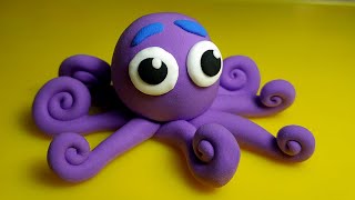 Осьминог из пластилина.🐙🐙🐙 Лепим осьминога.🐙 Octopus Plasticine clay.🐙
