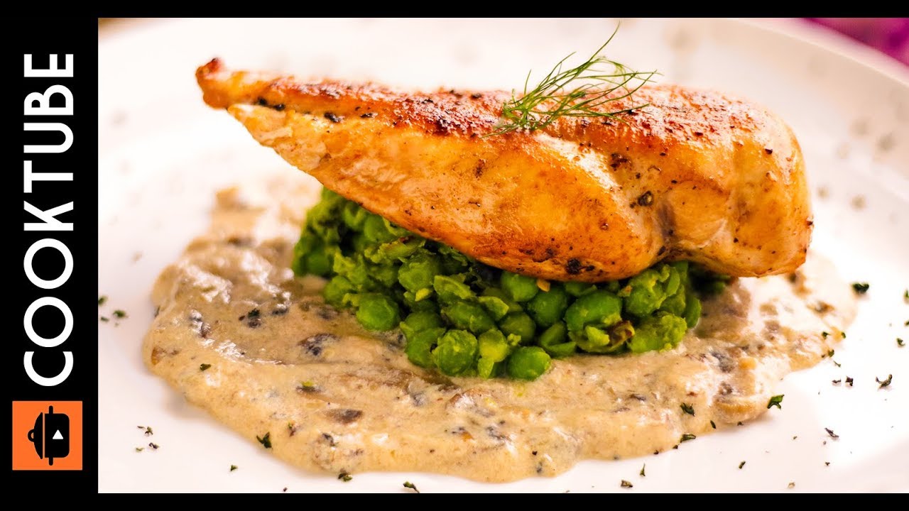 Easy Garden Chicken with Minted Mushy Peas and Mushroom Sauce YouTube