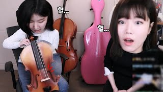 10만원짜리 바이올린 튜닝중에 줄이 끊어졌습니다..