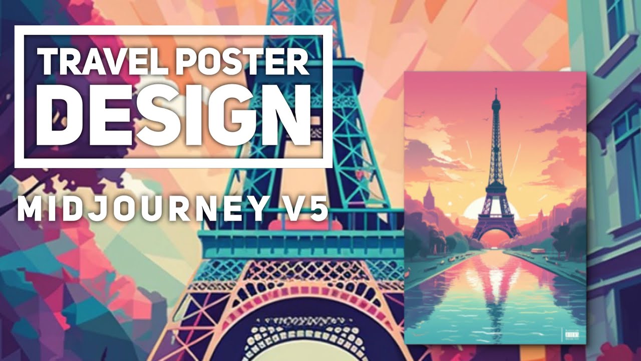 Ai Generated Vintage Posters, Midjourney Prompt for Travel Posters