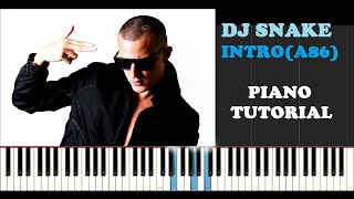 Video thumbnail of "Dj Snake - Encore (a86) Intro (Piano Tutorial With Synthesia) How I Played It"