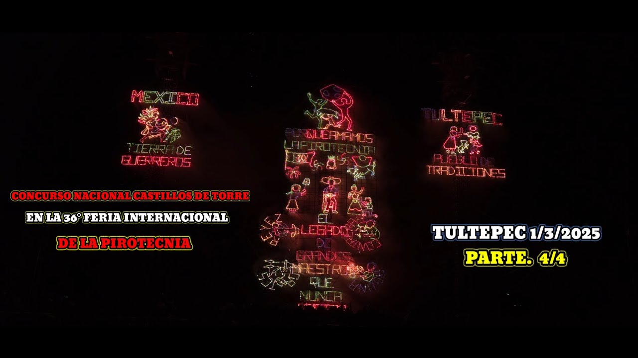 Concurso de castillos de torre en la 36° Feria Internacional de la Pirotecnia 1/3/2025 Tultepec [4/4