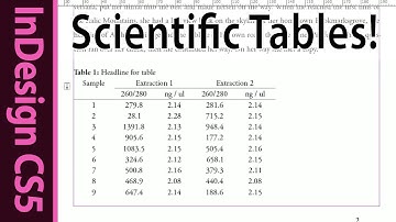 Tutorial how to create scientific tables in InDesign CS5 with Table Styles (Part 6a)