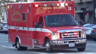 Long Beach Fire Department *NEW* Rescue 3 responding