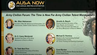 AUSA 2020: Army Civilian Forum: The Time Is Now For Army Civilian Talent Management