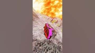 🚚🥰🚌Long Pink Bus vs Deep Lava Pit! #beamng #beamngdrive #usa #beamngmods #brasil