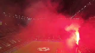 Entrée des joueurs  Tifo  #pyro  Parcage Ultras Psg Fans Va91 -  Milan-PSG - 07/11/2023  #ultras