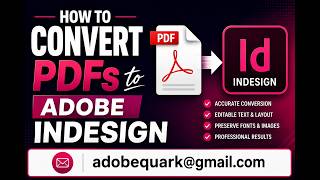 How to Convert PDFs to Adobe InDesign