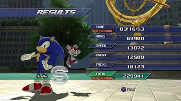 Sonic Unleashed Recompiled - All Skyscraper Scamper Day Stages (S-Rank)