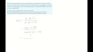 Operating Leverage - CFA Level1 practice question