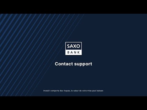 Contactez support - SaxoInvestor