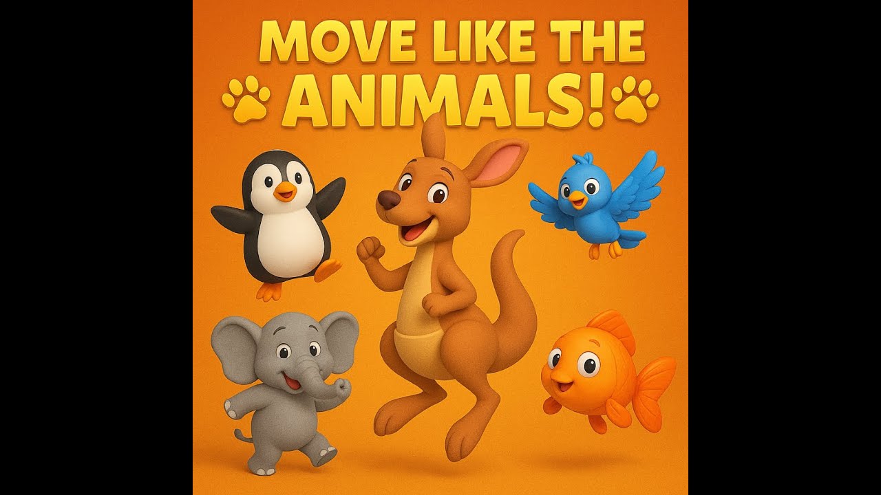 Move Like the Animals! 🐾 | Fun Action Song for Kids | Jump, Waddle ...