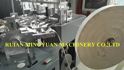 Ultrasonic heater paper cup machine ocs12 with counting system  test 150ml for Bangladesh client