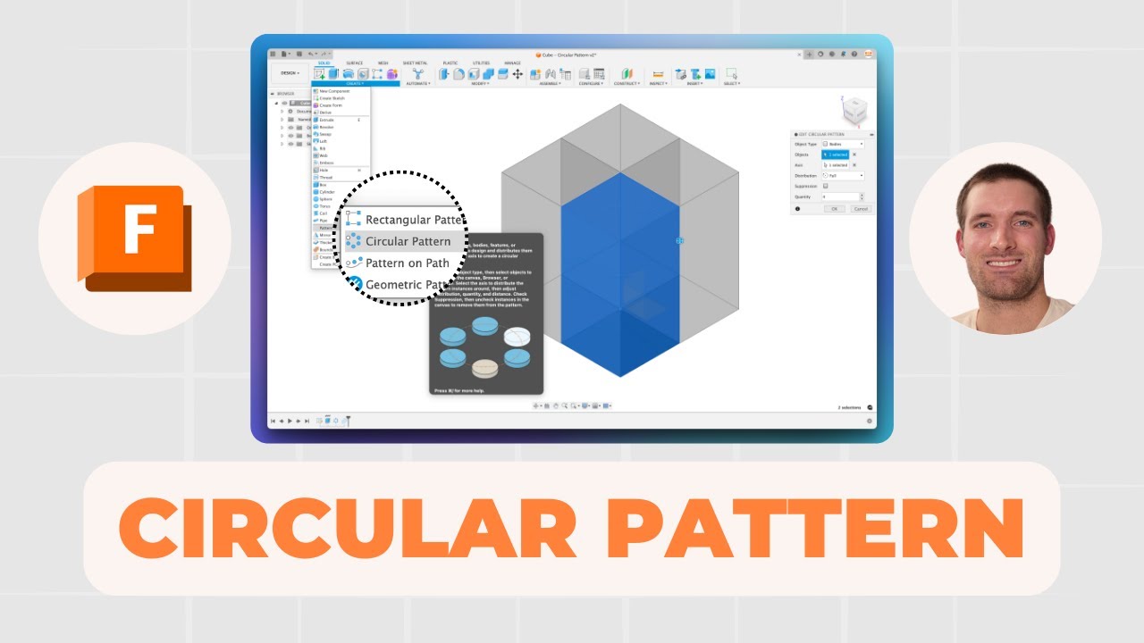 Make a Cube - Circular Pattern Method