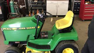 How to adjust mower deck height on a John Deere LX 176
