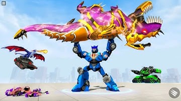 Dinosaur robot vs Space robot fight - Android ios Gameplay