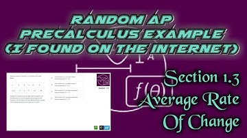AP Precalculus Section 1.3 Example: Compare Average Rate of Change on a Table (Calculator)