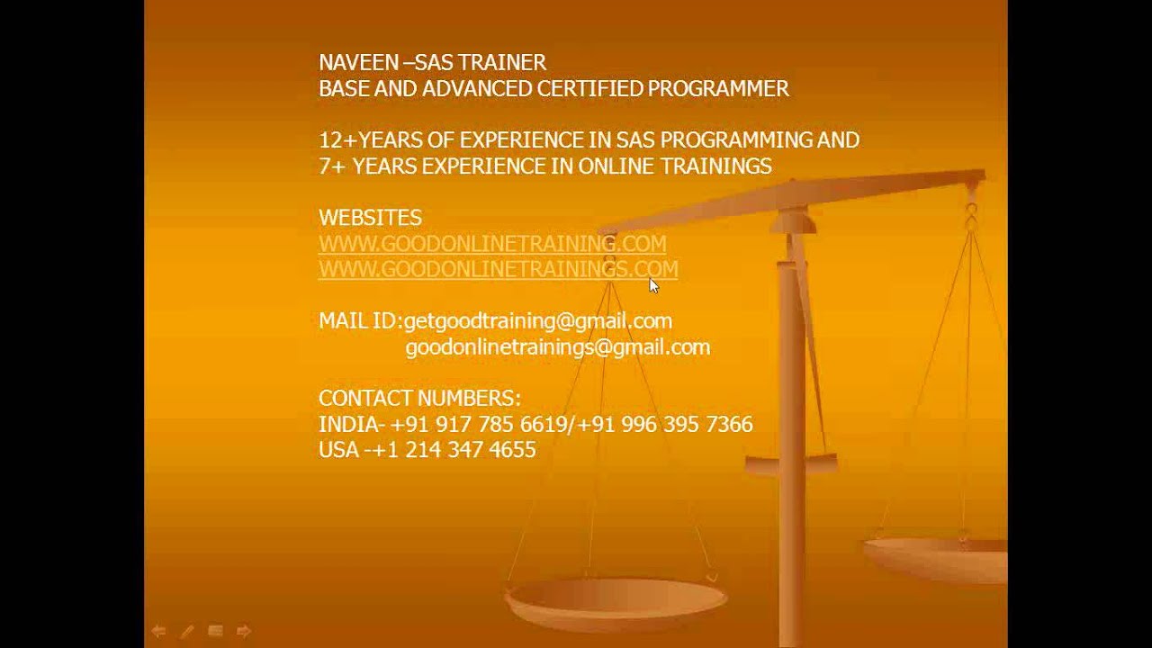 Online SAS Training India