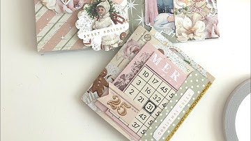 Let’s Make a Mini Journal Album w/ Our Scrapbook Paper Strips Christmas 🎄 Halloween