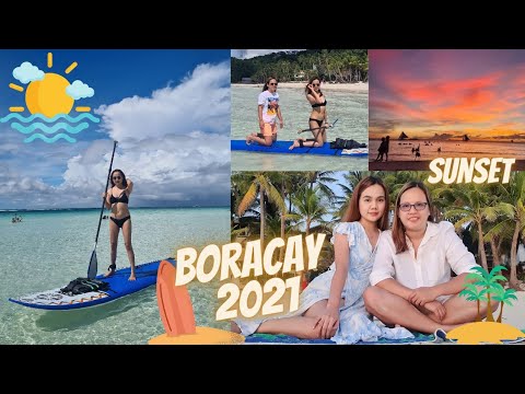 BORACAY 2021 VLOG 2 | PADDLE BOARDING | STATION 1 BEACH SUNSET | CHA CHA'S BEACH CAFE