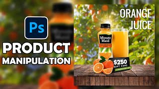 How To Created Orange Juice Product Manipulation In photoshop | Photoshop Tutorial