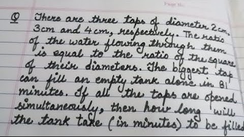 Question Related to Pipe and Cistern