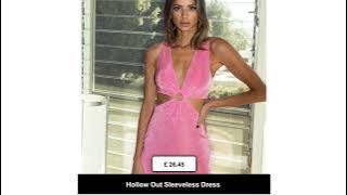 Hollow Out Sleeveless Dress