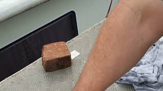 Removing roof gutter eternabond tape with a rough surface