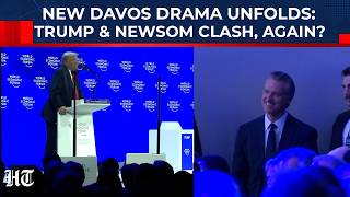 On Cam: Trump Praises Gavin Newsom On Davos Stage, But Governor Mocks Him From Sidelines? | USA