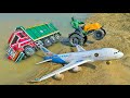Tata Truck Accident Pulling Out Aeroplane Hulk Tractor | Cartoon video | Tractor cartoon | AJ TOYS